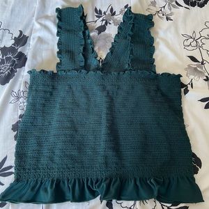 Emerald / Forest Green Crop Top Shirt tank top